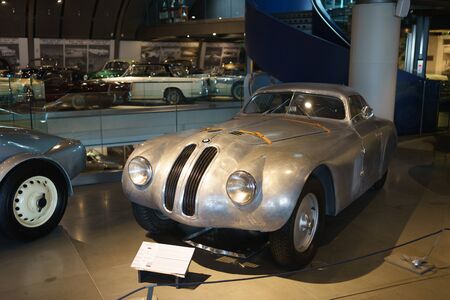 Athens, Greece - Dec 22, 2019: Interior view of the Hellenic Motor Museum in Athens city. Collection of old time classic cars from around the worldのeditorial素材