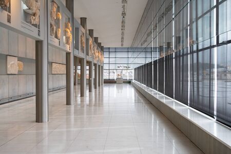Athens, Greece - Dec 22, 2019: Exhibition in The Acropolis Museum in Athens, Greece, Europeのeditorial素材