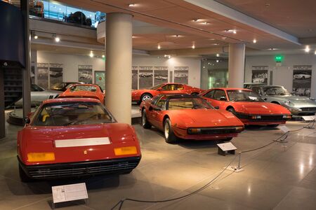 Athens, Greece - Dec 22, 2019: Interior view of the Hellenic Motor Museum in Athens city. Collection of old time classic cars from around the worldのeditorial素材