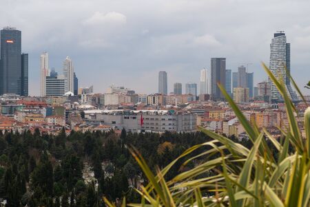 Istanbul, Turkey - Jan 12, 2020: Skyscrapers in Istanbu ,Sisli District skyline, Turkey.のeditorial素材