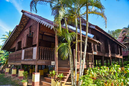 Kedah, Malaysia : 28th December 2020 - Exterior view of Malaysia village traditional houseのeditorial素材