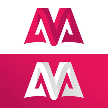 Modern Design Template. Abstract M letter logo templateのイラスト素材