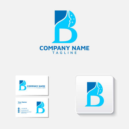 Modern feminine logo design Vector templateのイラスト素材