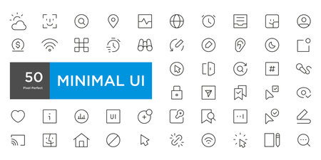 Mega set of ui ux icons, user interface icon set collectionのイラスト素材