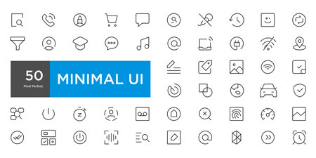 Mega set of ui ux icons, user interface icon set collectionのイラスト素材