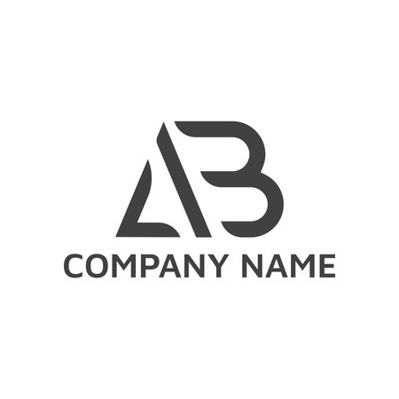 Modern Design Template. AB Monogram Logo Template Vectorのイラスト素材