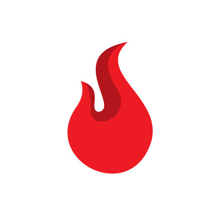 Modern fire flame logo Vector Iconのイラスト素材
