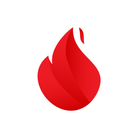 Modern fire flame logo Vector Iconのイラスト素材