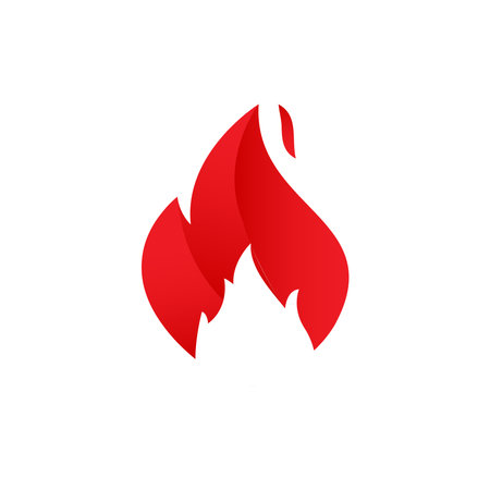 Modern fire flame logo Vector Iconのイラスト素材