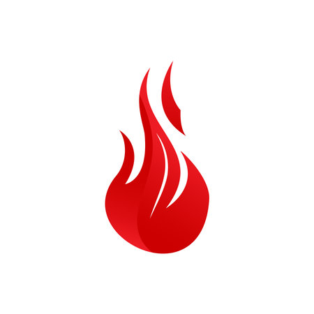 Modern fire flame logo Vector Iconのイラスト素材