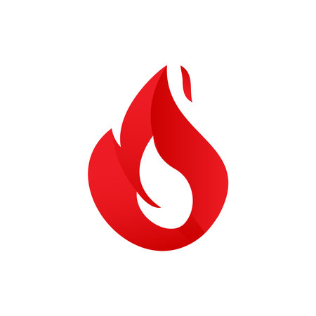 Modern fire flame logo Vector Iconのイラスト素材