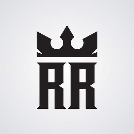 Modern RR logo Design Template. Royalty-free Vector illustrationのイラスト素材