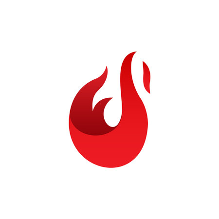 Modern fire flame logo Vector Iconのイラスト素材
