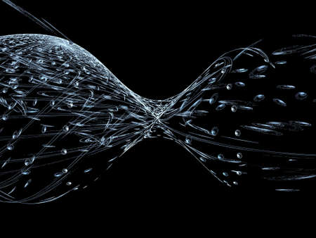 abstract  digital fractal art  on the black background
