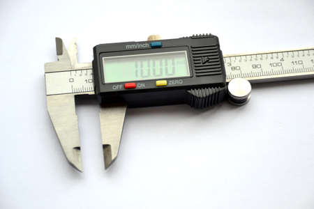 Close up of digital vernier calipers