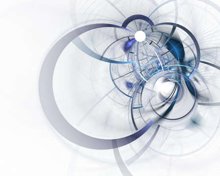 Abstract digital fractal art on the white background