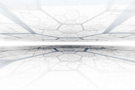 Horizontal abstract fractal on the white backgroundの写真素材
