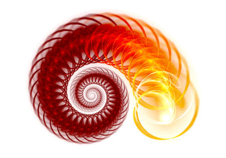 Colorful Spiral Background Digital fractal art on the white background 