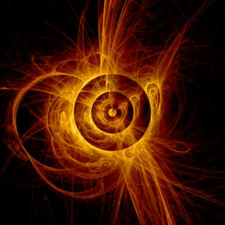 The eye of God  Solar Eclipse on black backgroundの写真素材