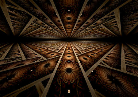 Abstract fractal colorfull on the black backgroundの写真素材