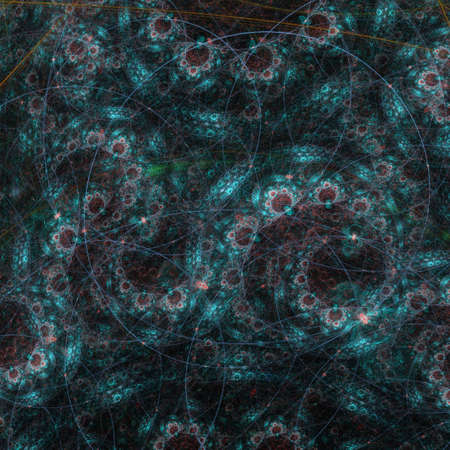 Abstract fractal colorfull flower on the black background