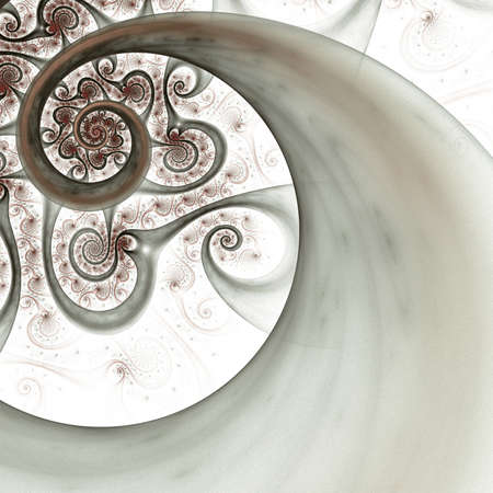 Abstract spiral art backdrop  on black background.の写真素材