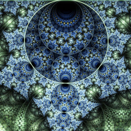 Colorful fractal flower pattern, digital artwork creative の写真素材