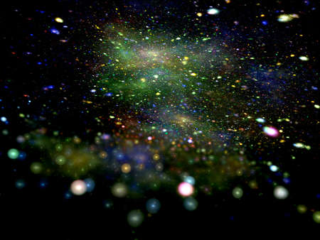 Colorful circles and stars abstract focus background