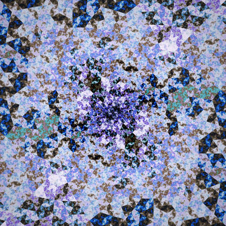 Abstract symmetrical violet hexagon fractal  mosaicの写真素材