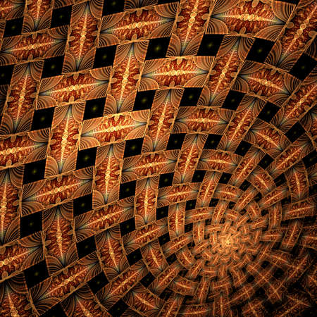 Symmetrical fractal flower, digital artwork for creative graphic