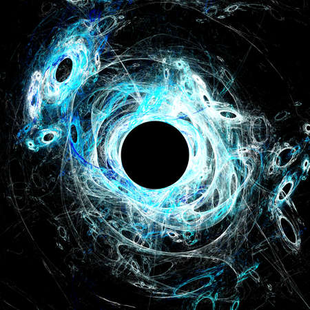 The eye of God  Solar Eclipse on black backgroundの写真素材