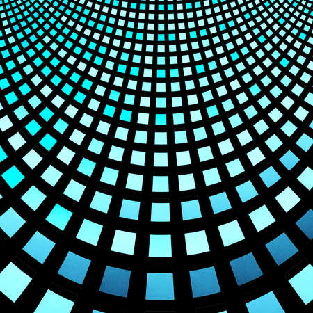 Abstract fractal blue square pixel mosaic illustration
