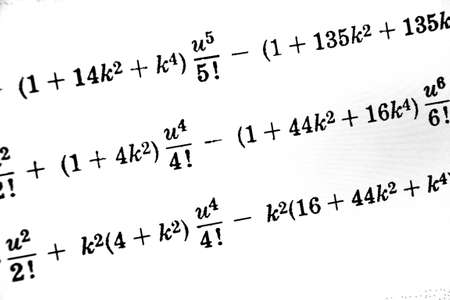Large number of mathematical formulas on a white background