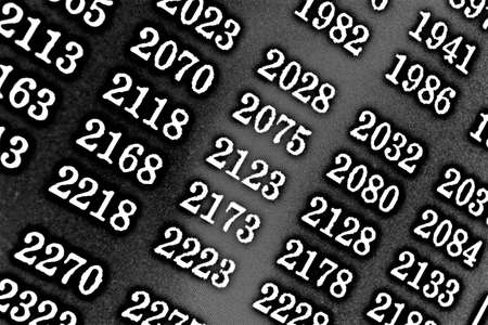 Black background HDR with many numbers in perspective