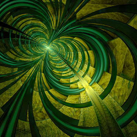 Beautiful Symmetrical fractal flower or butterfly, digital artwork for creative graphic design. Computer generated graphics.の写真素材