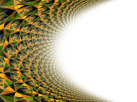 Symmetrical fractal gradient pattern background, digital artwork for creative graphic