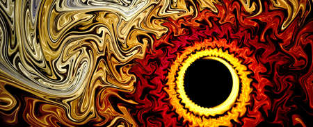 Colorful fractal pattern, red abstract illustration art chaos of colored psychedelic, digital...