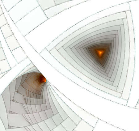 Symmetrical colorful fractal flower spiral, digital abstract