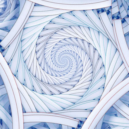 Symmetrical colorful fractal flower spiral, digital abstract