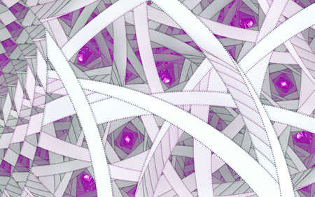 Symmetrical colorful fractal flower spiral, digital abstract