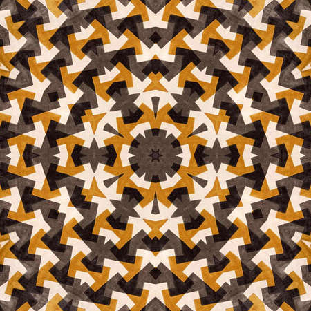 Abstract colorful geometric seamless pattern symmetric kaleidoscope fashion, designの写真素材