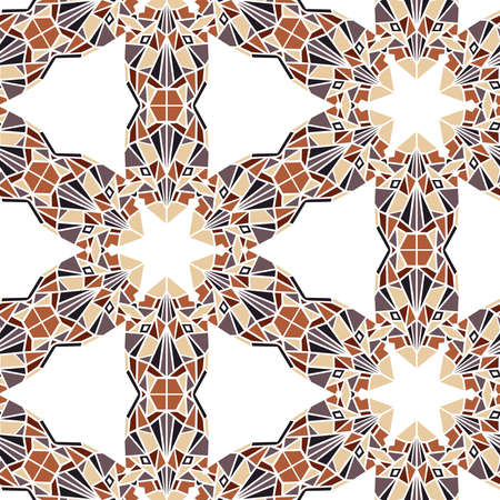Abstract colorful geometric seamless pattern symmetric kaleidoscope fashion, design