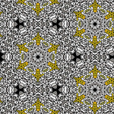 Abstract colorful geometric seamless pattern symmetric kaleidoscope fashion, designの写真素材