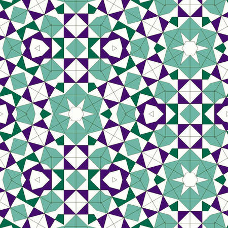 Abstract colorful geometric seamless pattern symmetric kaleidoscope fashion, design