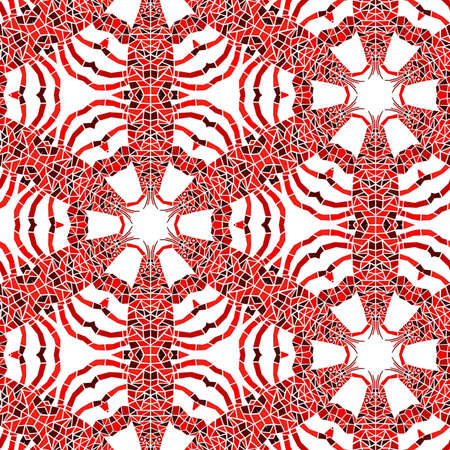 Abstract colorful geometric seamless pattern symmetric kaleidoscope fashion, design