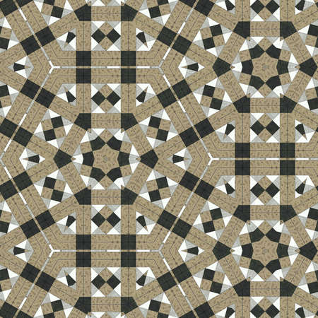 Abstract colorful geometric seamless pattern symmetric kaleidoscope fashion, design
