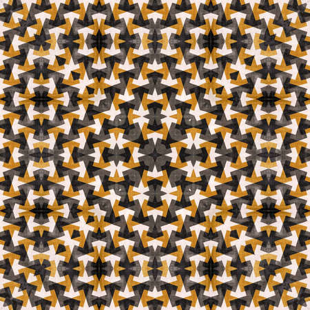 Abstract colorful hexagon square geometric seamless pattern symmetric kaleidoscope fashion, designの写真素材