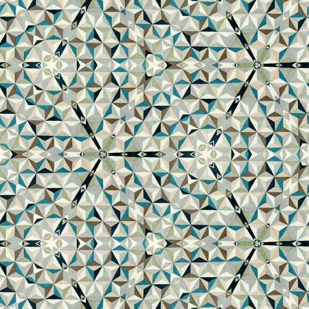 Abstract colorful hexagon square geometric seamless pattern symmetric kaleidoscope fashion, design