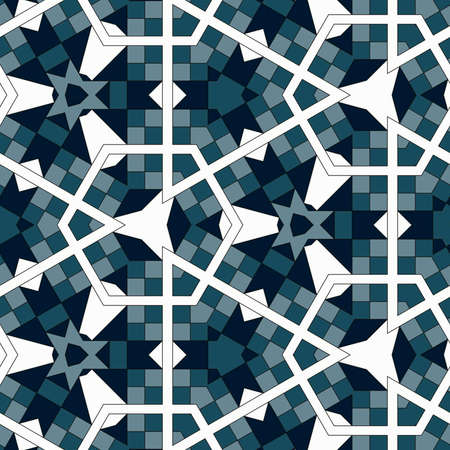 Abstract colorful hexagon square geometric seamless pattern symmetric kaleidoscope fashion, designの写真素材