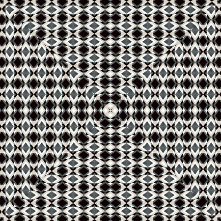 Abstract colorful hexagon square geometric seamless pattern symmetric kaleidoscope fashion, design
